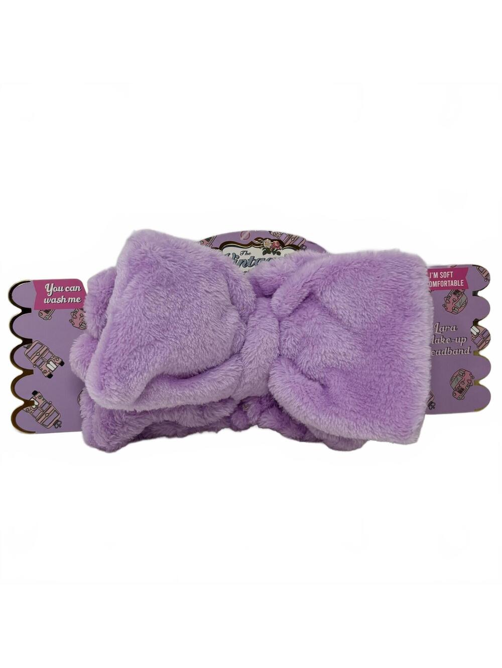 The Vintage Cosmetic Company Lara Make-Up Headband Solid Purple NWT